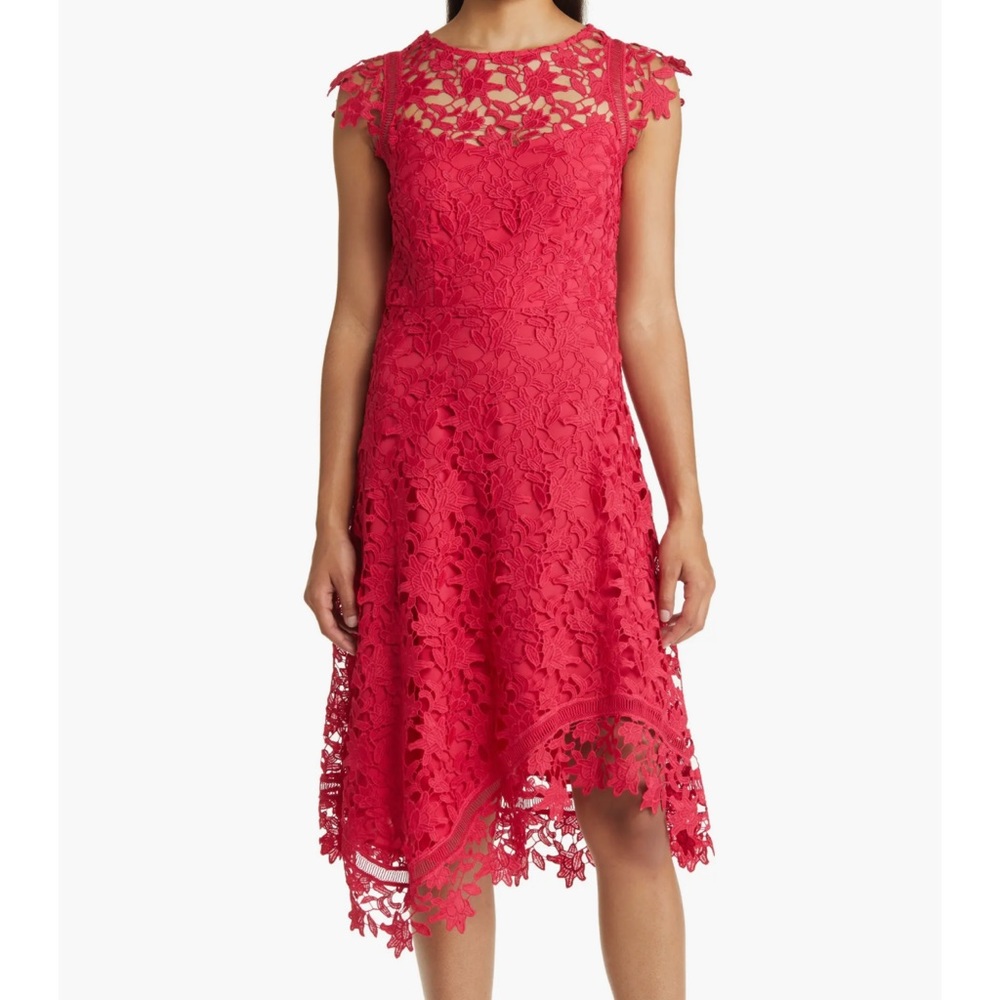 Lace Asymmetric Cocktail Dress